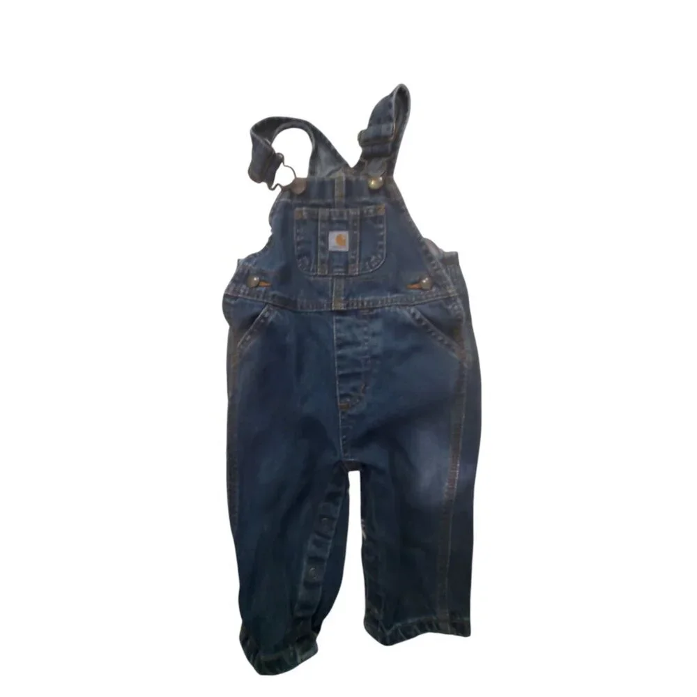 Carhartt overalls unisex 9 months Master Cloth Sanforized blue denim